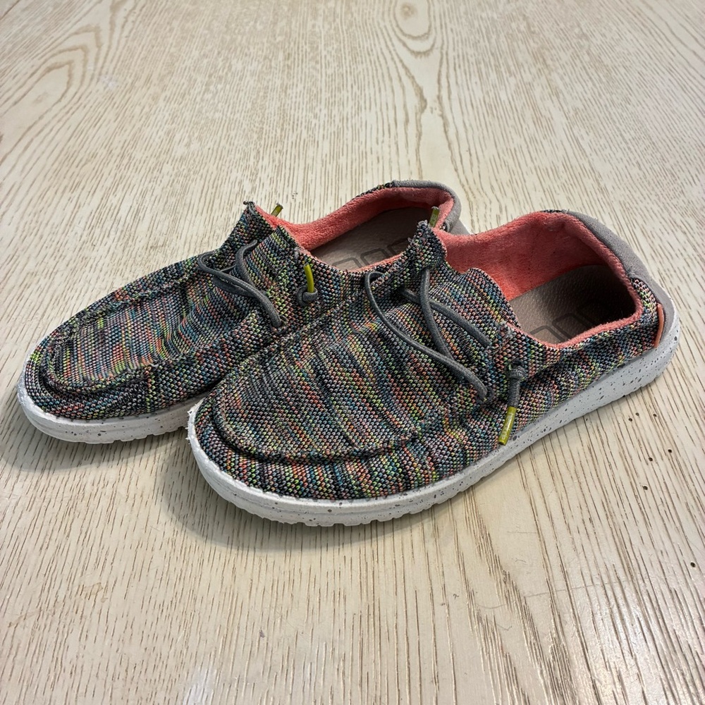 Women’s Hey Dude Wendy Sox Loafer Shoes (Peacock Pink/Multicolor)
